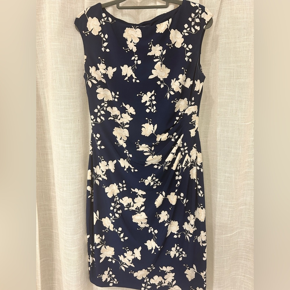 CHAPS Navy floral dress